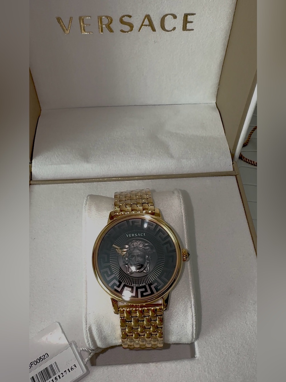 Versace Medusa Alchemy black and gold watch
